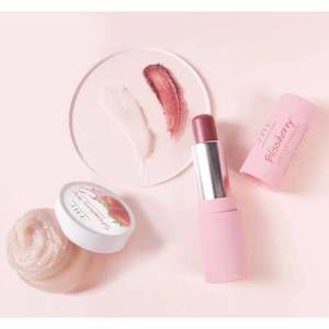 NEW FARMHOUSE FRESH women's strawberry wine luscious lip kit in pink